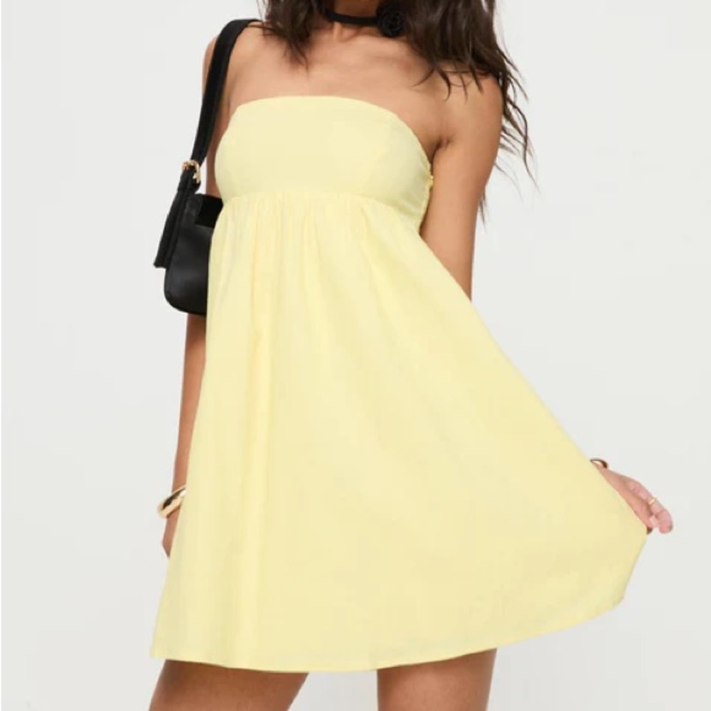 Princess Polly Yellow Strapless Dress